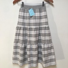 Skirt Flannel Girls 8 Gray Plaid Ruffle Tier Maxi Heavyweight Mom and Pop's Kids