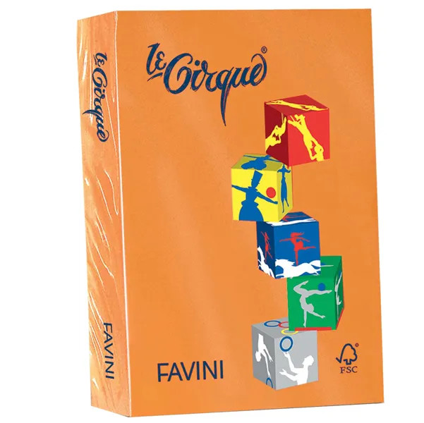 Favini Le Cirque Carta A4 160 gr/mq 250 fogli Arancione Forte - Immagine 2