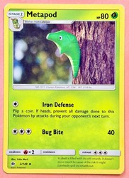Metapod 2/149 Sun & Moon Base Set Uncommon
