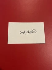 Signed Andy Griffith 3x5 Index