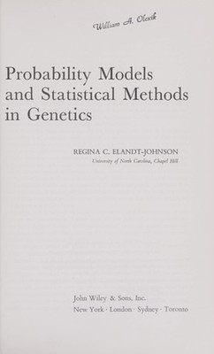 Probability Models and Statistical Methods in Genetics Regina C.