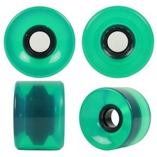 Longboard Wheels 65mm x 46mm 83A Clear Green 4-Pack