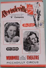 Revudeville Windmill Theatre London 1952 RARE Theatre Programme 
