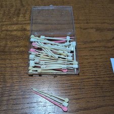 Vtg Hair Pins Curlers Rollers Picks Plastic Mixed Lot 45 ct White 8 31 Pink 8