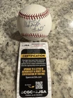 JSA COA MARK FIDRYCH Signed Autographed Baseball Official Ball INSCRIP READ DESC