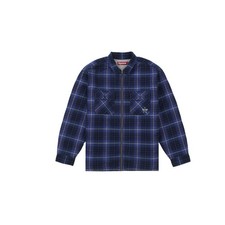 Supreme Thermal Lined Zip Up Flannel Blue Size: XL