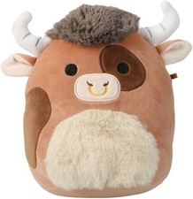 Squishmallow Shep the Bull, Highland Cow 7.5 inches - 19cm - Brand New with Tags