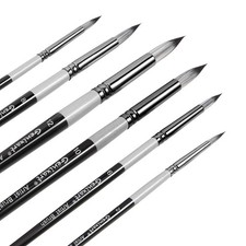 Round Tip Brush Set, 6 Piece Artist Brushes for Acrylic Oil, Watercolor