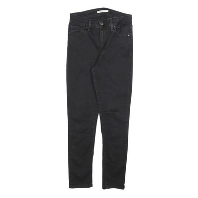 LEVI'S 721 Damenjeans Schwarz Slim Skinny Denim Stretch Reißverschluss W29 L27