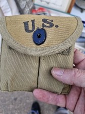 PORTE CHARGEURS DOUBLE USM1 2E GUERRE MONDIALE ARMEE AMÉRICAINE MARQUAGES 1942