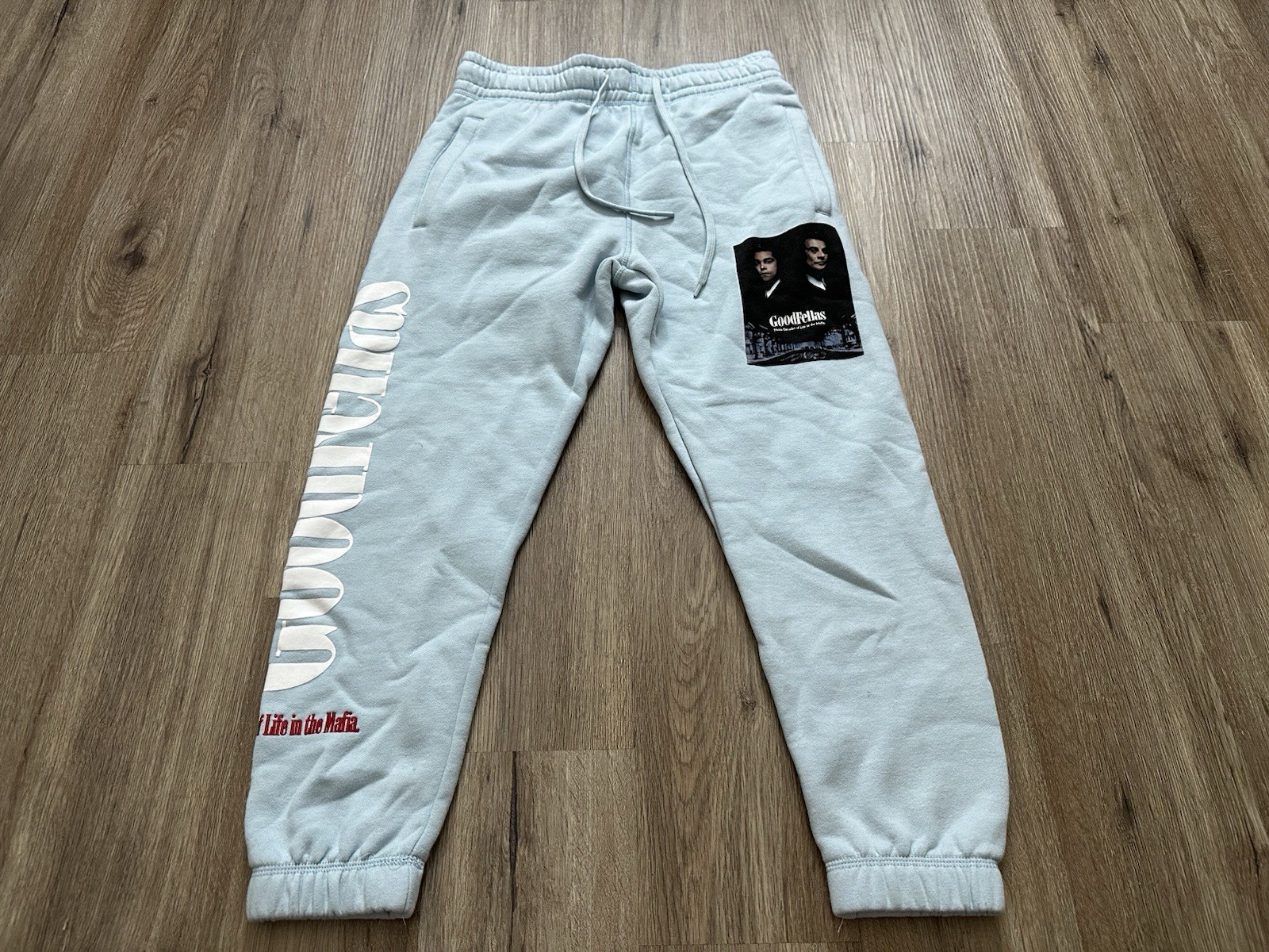 Goodfellas Shoe Palace Baby Blue Fleece Joggers Sweatpants Men's Size S