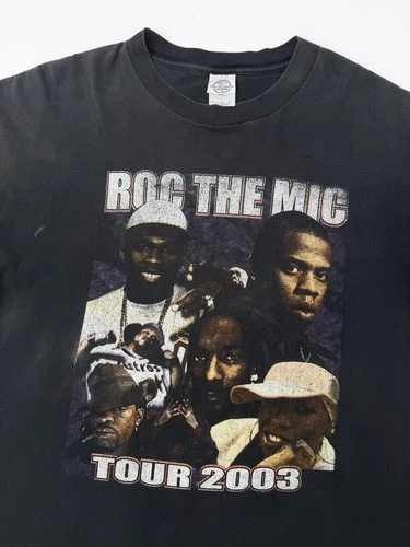 Roc The Mic Tour 50 Cent Snoop Dogg Rap Tee T-S 2000s vintage concert t-shirt, vintage, size XL, single stitch, B+ condition