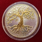 1 Troy Oz .9999 Silver 2020 Niue Tree of Life Coin- 24K Selective Gilding by SFS