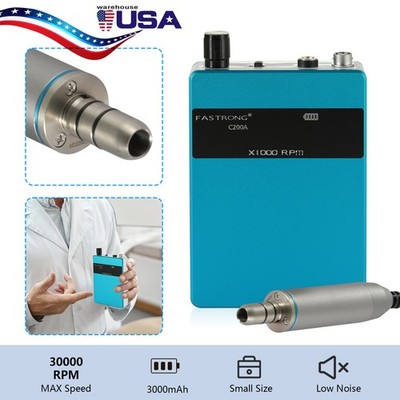 Dental Lab Portable Rechargeable Brushless Handpiece Marathon Micromotor Blue