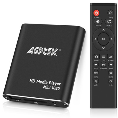 Mini Mediaplayer 1080p Full HD digital Fernbedienung MP3 FLAC AC3 HDMI USB Box