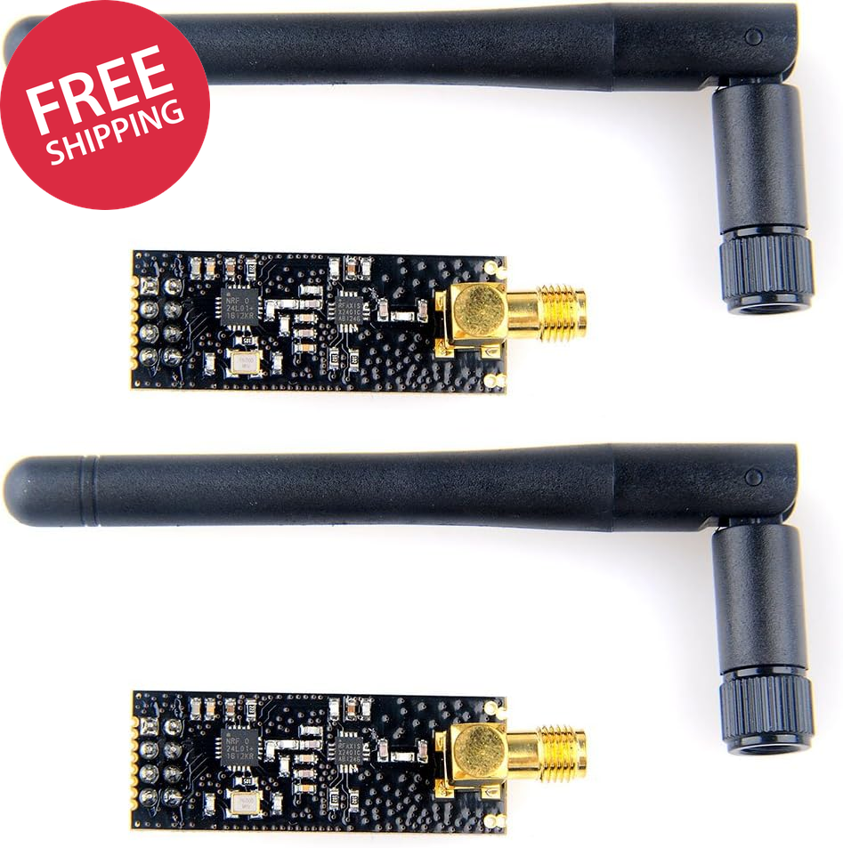2Pcs Nrf24L01+Pa+Lna Wireless Transceiver RF Transceiver Module 2.4G 1100M with
