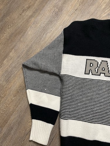 Vintage Oakland Raiders Cliff Engle Wool Blend Acrylic Sweater Pullover XL - Picture 3 of 6