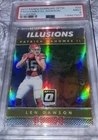 2017 DONRUSS OPTIC ILLUSIONS #20 PATRICK MAHOMES ROOKIE  & LEN DAWSON PSA 9 RC