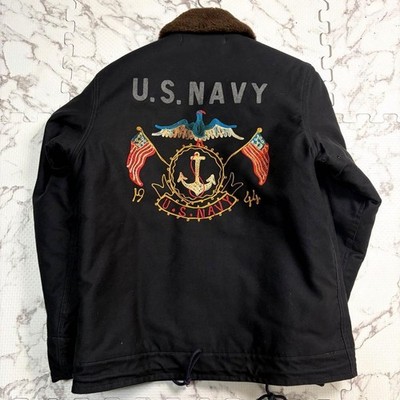 The Real McCoy's Deck Jacket N-1 Navy 38slze #0625
