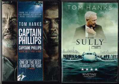 Captain Phillips + Sully , 2 DVDs Starring Tom Hanks