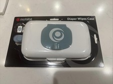 Diaper Wipes Travel Holder Monbebe w/ Moisture Lock Seal Strap PBA -PVC Free