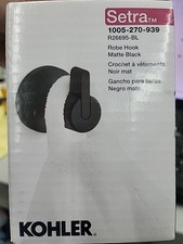 KOHLER K-R26695-BL Matte Black Setra Robe Hook Matte Black 7C5