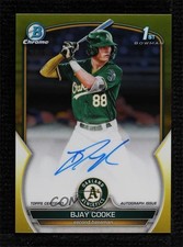 2023 Bowman Chrome Prospect Yellow Refractor 34/75 Bjay Cooke #CPA-BCE Auto 16i3