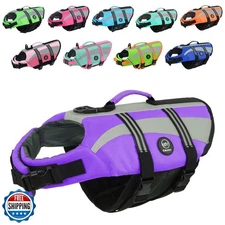 EMUST Dog Life Vests, Adjustable Dog Life Jackets for Small Dogs with Enhance