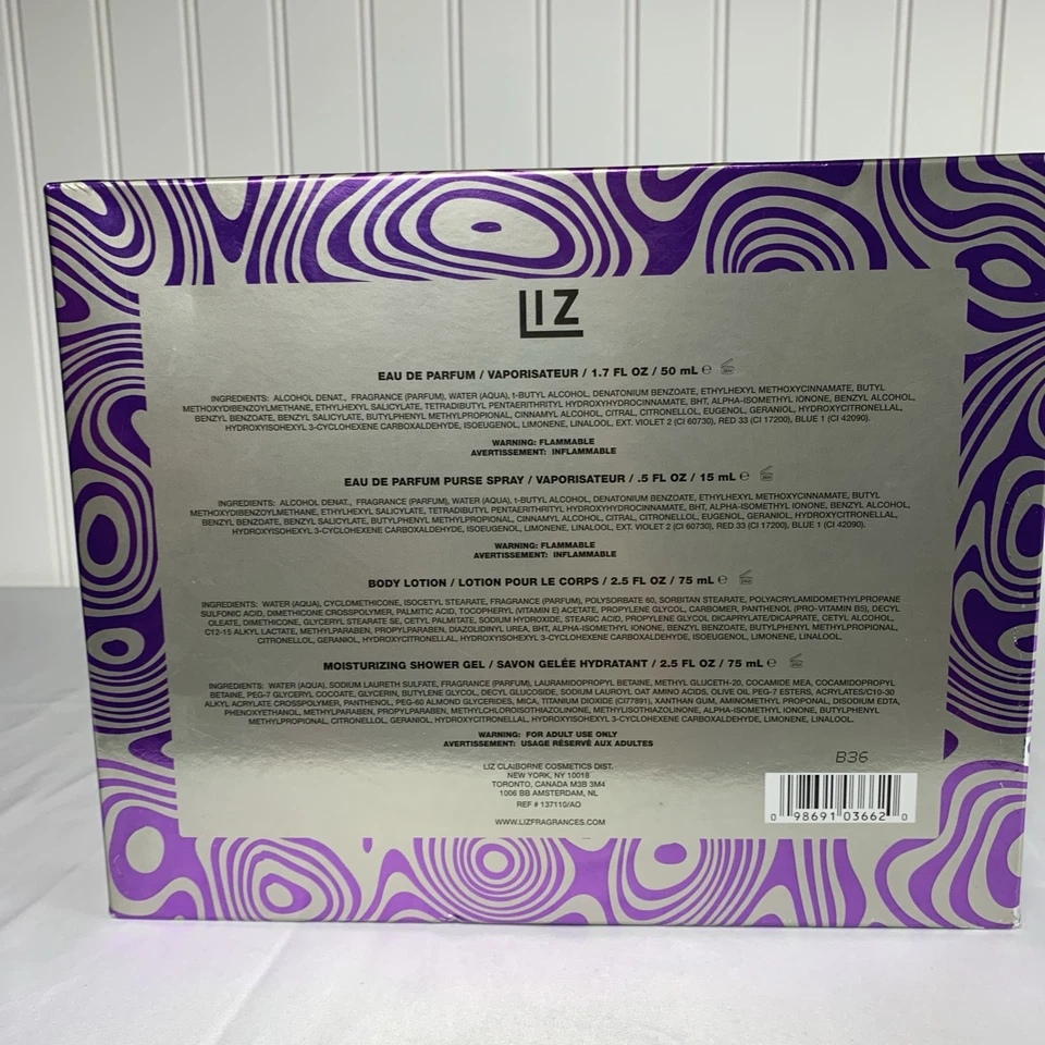 Set de regalo vintage Liz by Liz perfume 1,7 oz, perfume 0,5, gel de ducha, loción corporal Foto 4 de 4