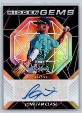 2021 panini elite extra edition baseball jonatan clase hidden gems rc auto