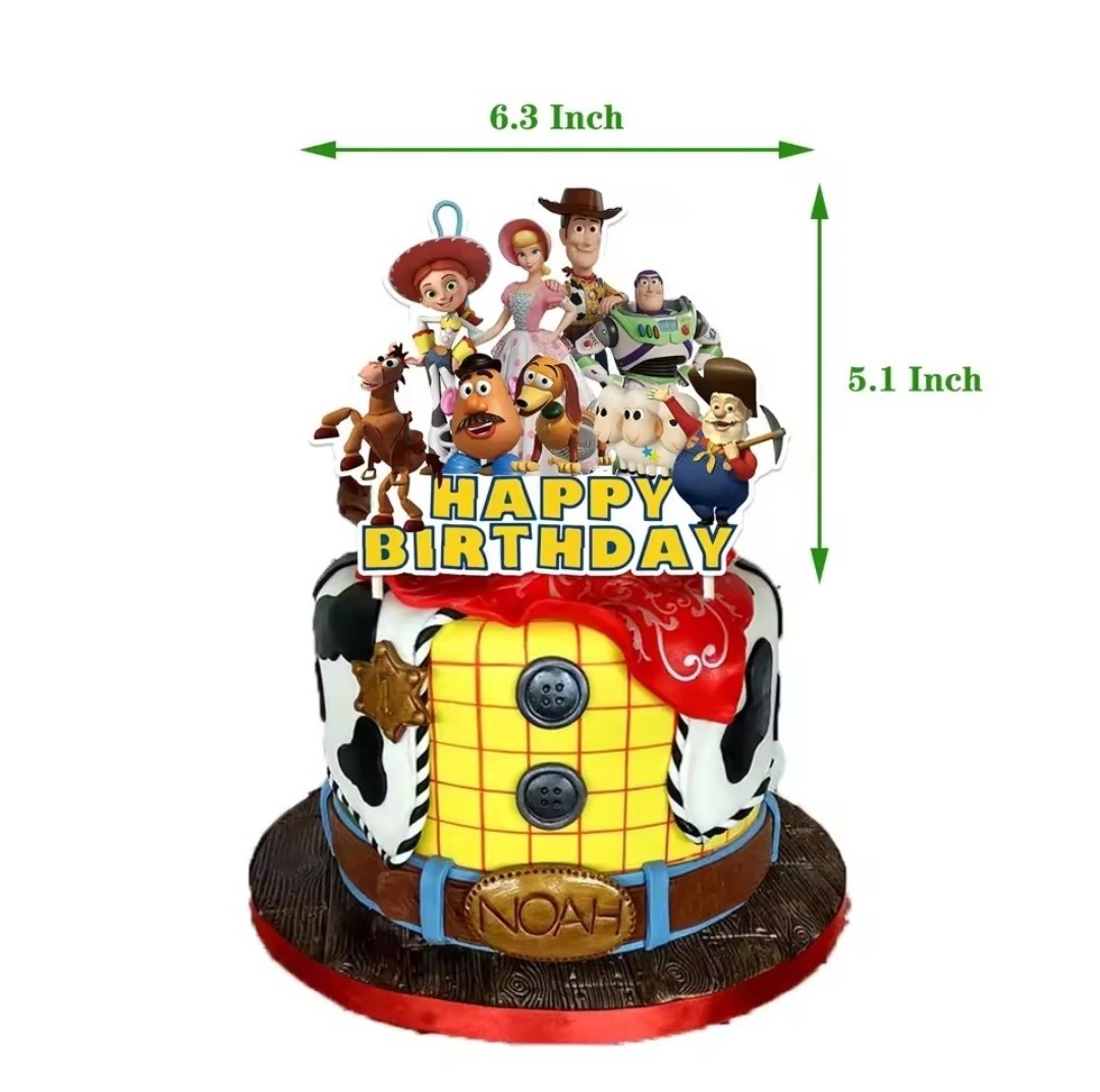 TOY STORY WOOD BUZZ LIGHTYEAR JESSIE CAKE TOPPER BIRTHDAY PARTY DECORATIONS