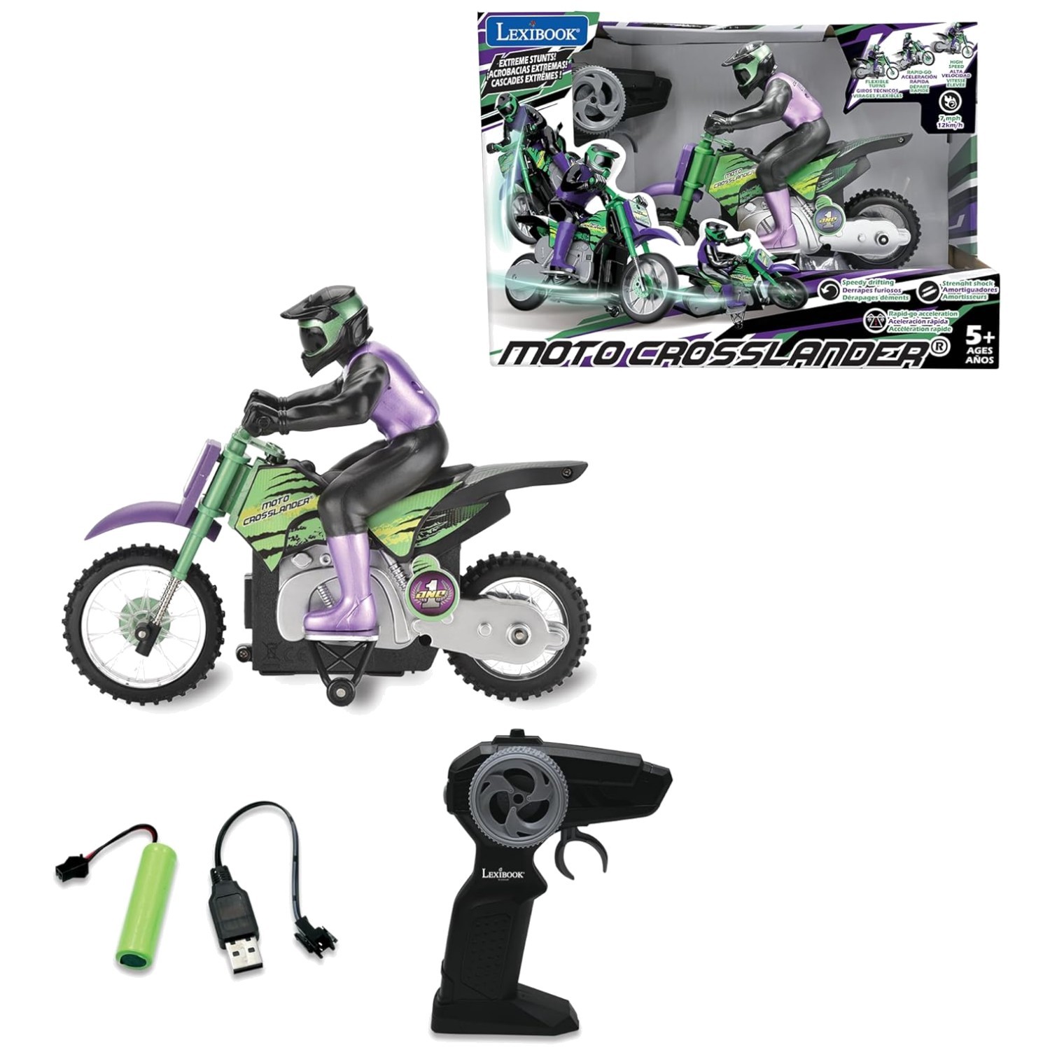 Crosslander RC Motorcycle - Perfect Balance & Light Effects