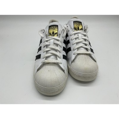 Adidas Shoes Mens 8.5 White Superstar Leather Low Top Originals EG4958