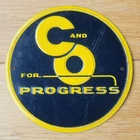 Vintage 1950’s Post Cereal Premium “C and O for Progress” Railroad Tin Sign