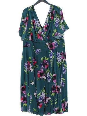 Scarlett & Jo Maxikleid Wickeloptik UK24 in Grün