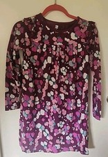 Tea Collection girls 8 multi color floral ruffles long sleeve dress EUC