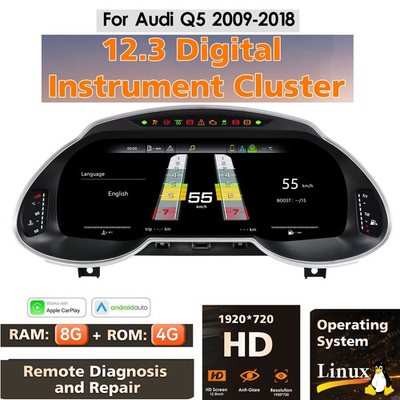 #ad #ad For AUDI Q5 2009 2018 12.3#x27;#x27;Digital Instrument Cluster Speedometer CarPlay Linux $474.05