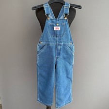 Vtg Kids Round House denim overalls - Size 4 Western Cowboy Farmer Rancher Blue