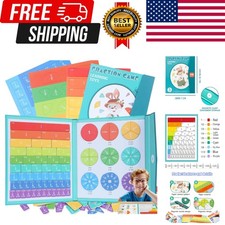 Magnetic Fractions Demonstration Book 102-Piece Set of Magnetic Fraction Tiles