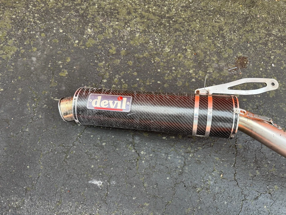 SUZUKI GSXR 600 DEVIL RACING 2001-2003 escape de fibra de carbono cabezal completo Foto 2 de 4