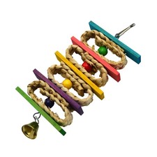 Funny Bird Toy Parrot Toy and Hook Perch Bird Cage Accessories for Medium Sized