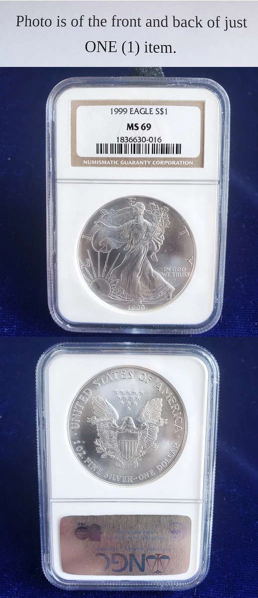 S*）様 世紀末1999 シルバーイーグル銀貨 MS69 NGC 1999 American
