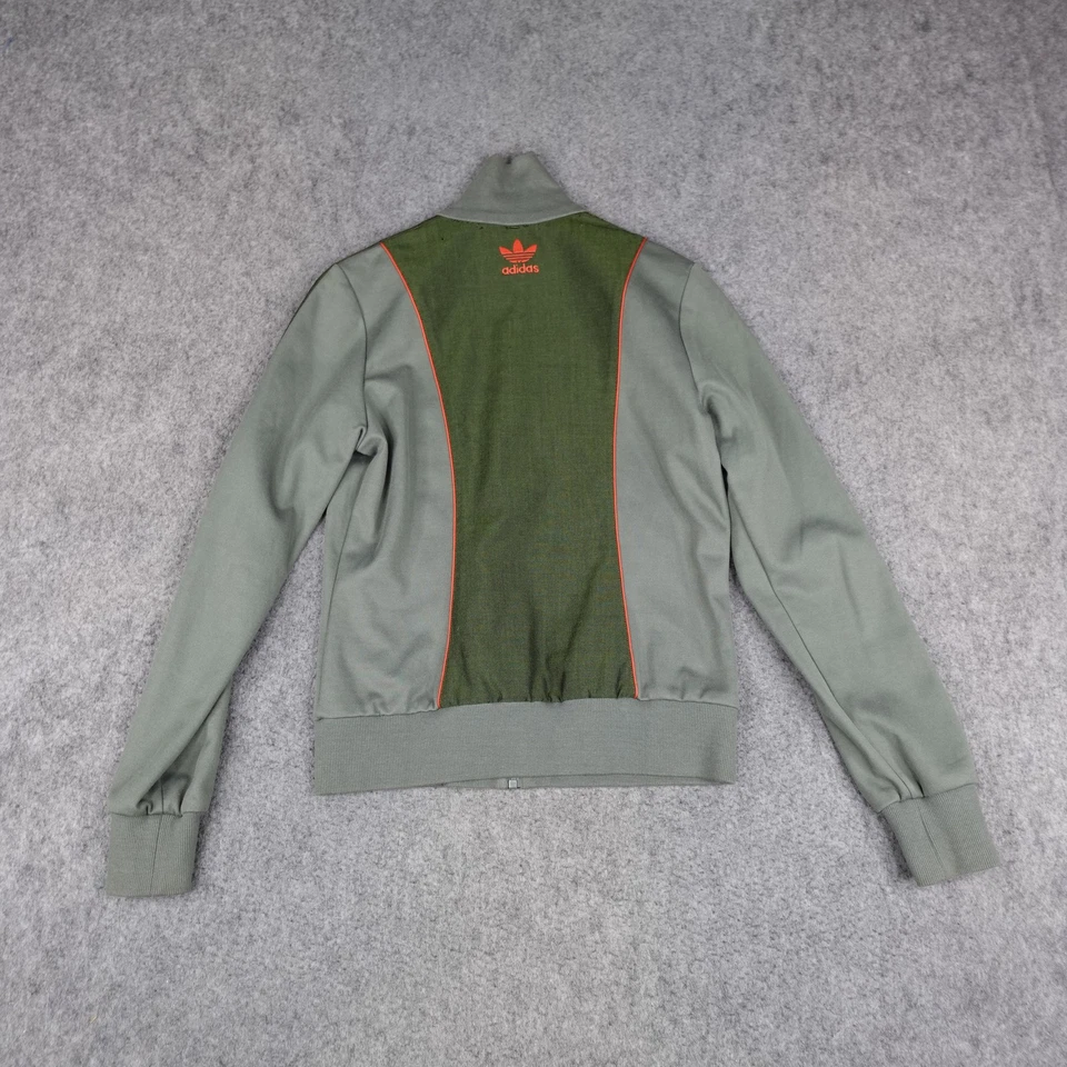 Chaqueta deportiva Adidas Originals para mujer mediana verde floral bordada 3 bandas Foto 2 de 4