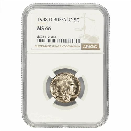 1938D Buffalo Nickel 5C NGC MS 66