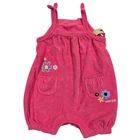 Baby Gap Girl Clothes Pink Terry Cloth Floral Bubble Romper Sunsuit 3-6 NEW Y2K