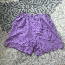 Vintage Stephanie Kay Silk Shorts Purple Medium