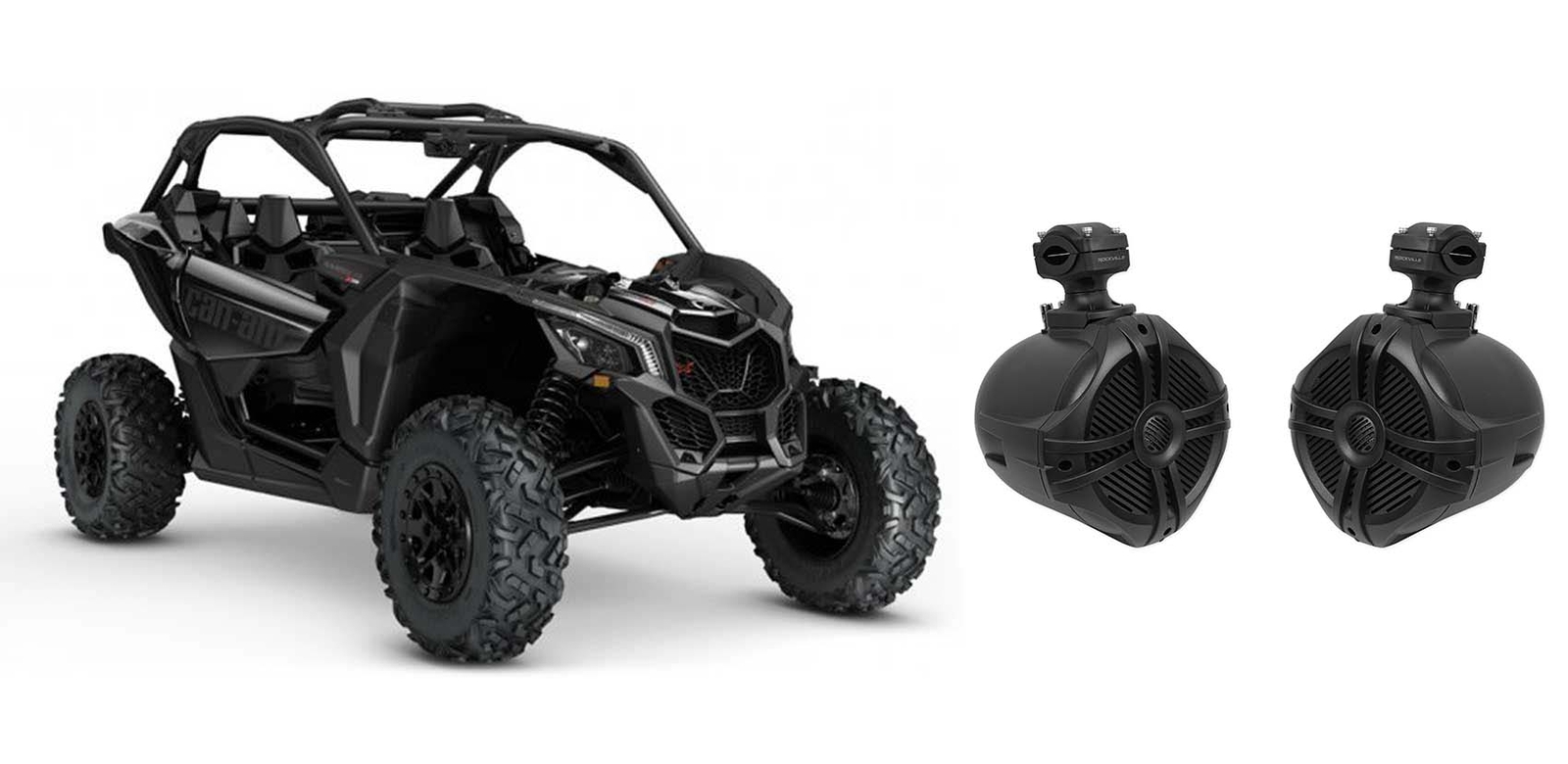 Колонки Rollcage Rollbar Tower мощностью 65 Вт мощностью 250 Вт - Черные для Can-Am MAVERICK X3X3 Max 17790₽