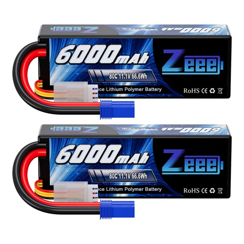 2X Zeee 3S LiPo Akku Batterie EC5 6000mAh 11.1V 80C für RC Flugzeug Auto Buggy - Bild 6 von 9