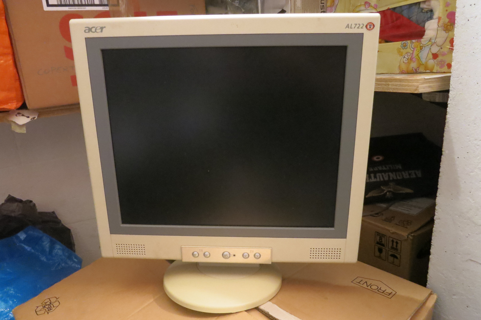 Monitor PC Acer AL 722 Bianco con Cavi Inclusi