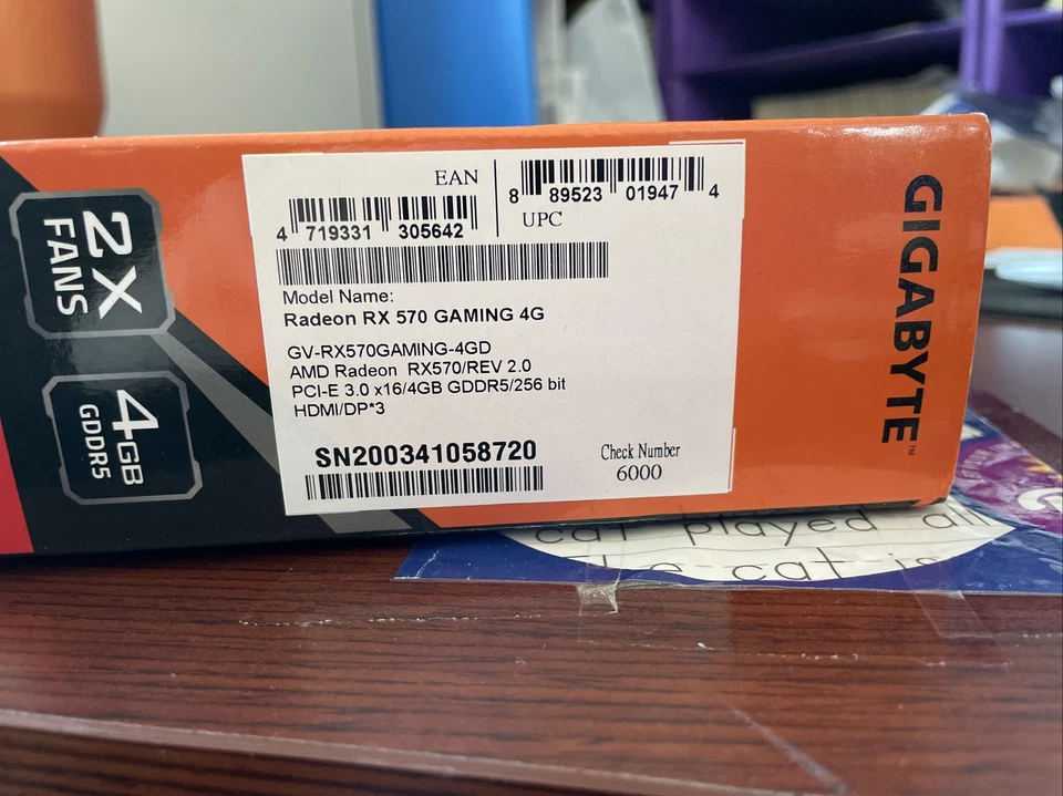 Gigabyte Radeon RX 570 Gaming 4GB GDDR5 Graphic Card GV-RX570GAMING-4GD - Image 2 of 3